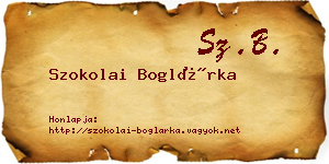 Szokolai Boglárka névjegykártya